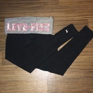 VS PINK YOGA LEGGINGS